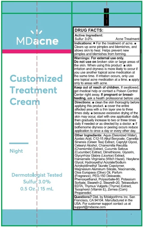 MDacne Customized Cream (Sulfur) 포장
