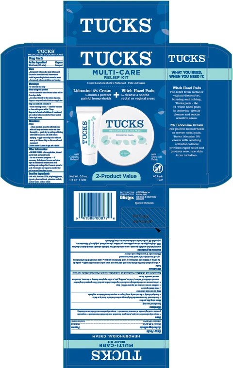 Tucks Multi-Care Relief Kit (Tucks Hemorrhoidal and Tucks Medicated Cooling 40 Count) 포장
