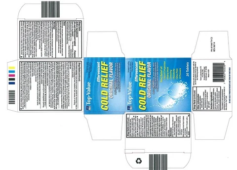 Top Value Effervescent Cold Relief packaging