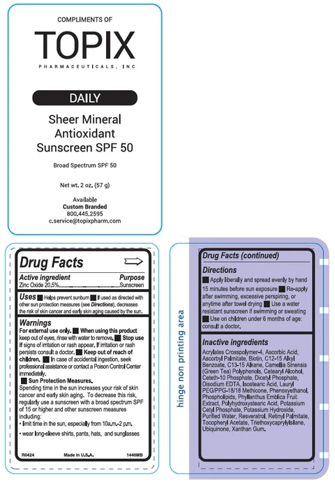 Sheer Mineral Antioxidant SunscreenSPF50 포장