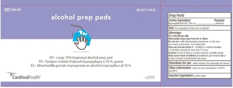 Alcohol Prep Pads 포장