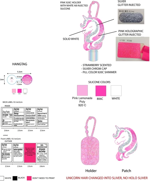 Justice Sparkling Strawberry Scented Anti-bacterial Hand Sanitizer 포장