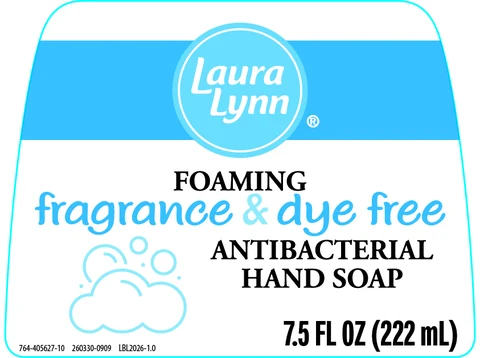 Laura Lynn Foaming Fragrance and Dye Free Antibacterial Hand packaging