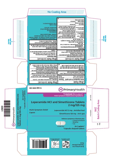 Loperamide Hydrochloride and Simethicone packaging