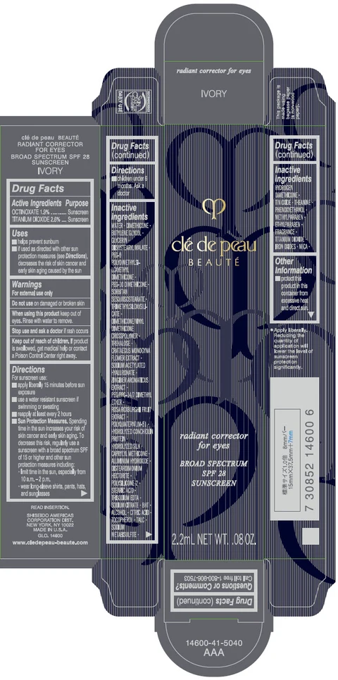 CLE DE PEAU BEAUTE RADIANT CORRECTOR FOR EYESIVORY / CLE DE PEAU BEAUTE RADIANT CORRECTOR FOR EYESBEIGE / CLE DE PEAU BEAUTE RADIANT CORRECTOR FOR EYESALMOND / CLE DE PEAU BEAUTE RADIANT CORRECTOR FOR EYESOCHER / CLE DE PEAU BEAUTE RADIANT CORRECTOR FOR EYESMOCHA / CLE DE PEAU BEAUTE RADIANT CORRECTOR FOR EYESDARK packaging