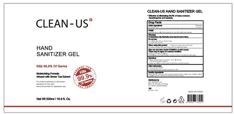 CLEAN-US HAND SANITIZER Gel packaging