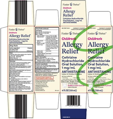 foster and thrive childrens allergy relief packaging