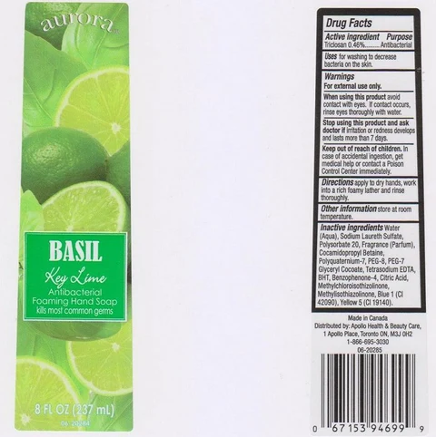 AURORAANTIBACTERIAL BASIL KEY LIME 포장
