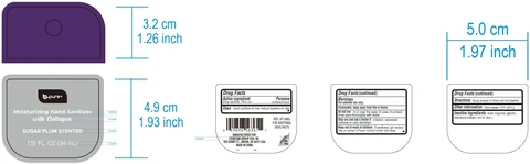 B-Pure Moisturizing Hand Sanitizer, Sugar Plum Scented 포장