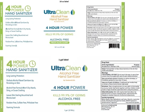 Ultra NANO Clean Alcohol Free Hand Sanitizer 4 HOUR POWER 포장