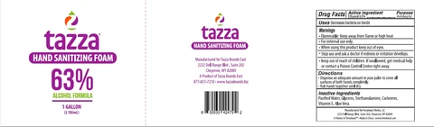 tazza hand sanitizing foam 포장