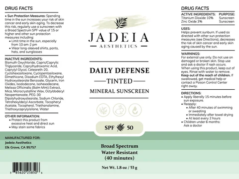 Daily Defense Tinted Mineral Sunscreen 포장