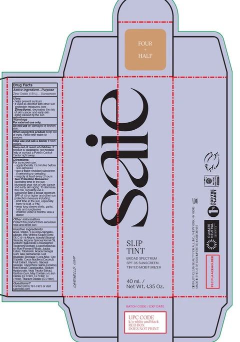 Slip Tint Broad Spectrum SPF 35 Sunscreen Tinted Moisturizer Shade Four and Half 포장