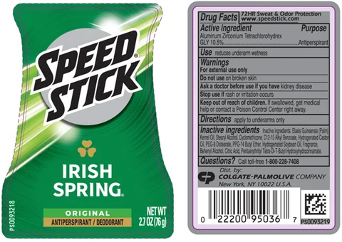 Speed StickIrish Spring Original packaging