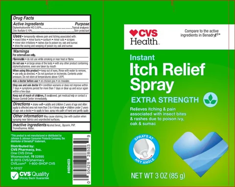 Instant Itch ReliefCVS packaging