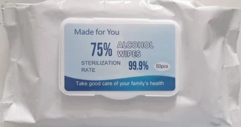 75% Alcohol Hand Wipes 포장