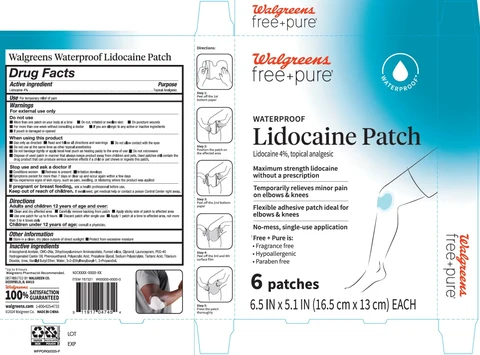 Walgreens Lidocaine Knee and Elbow packaging