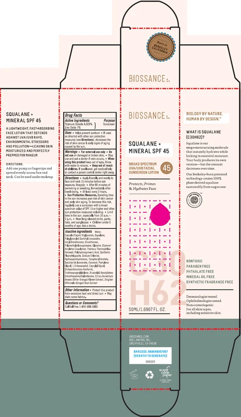Squalane plus Mineral SPF 45 packaging