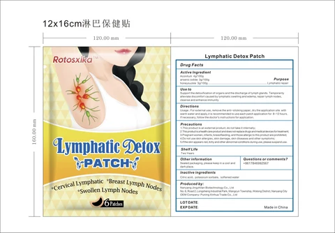 Rotosxika Lymphatic Detox Patch packaging