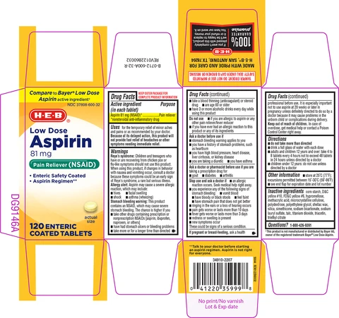 Aspirin 81 mg 포장
