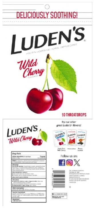 Principal Display Panel Luden’s Pectin Lozenge/Oral Demulcent Wild Cherry 90 Drops