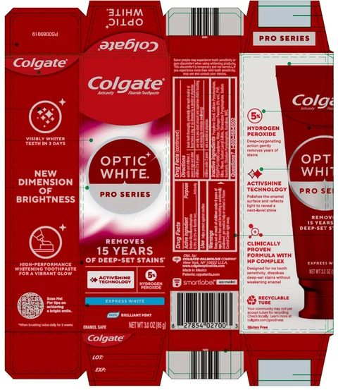 COLGATE OPTIC WHITE PRO SERIES EXPRESS WHITE packaging