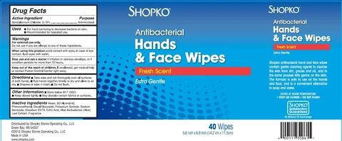 SHOPKO Antibacterial Hands and FaceFresh Scent 포장