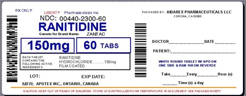 Ranitidine 포장