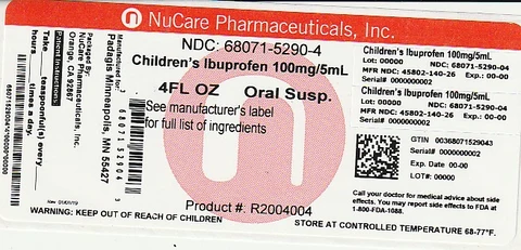 Childrens Ibuprofen packaging