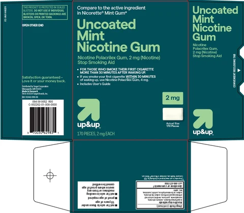 up and up uncoated mint nicotine 포장