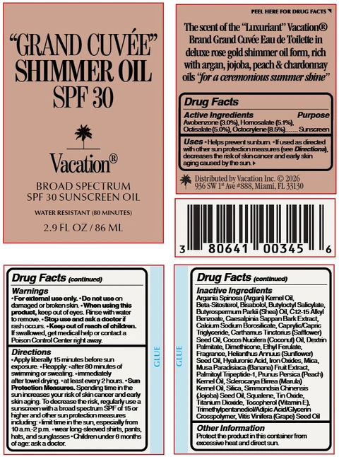 Vacation Grand Cuvee Shimmer SPF 30 포장