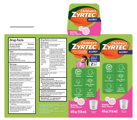 Childrens Zyrtec Allergy 포장