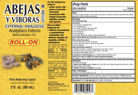 Abejas y Viboras Roll On packaging