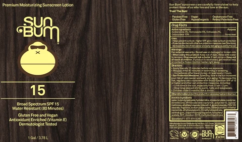 SUN BUM SPF 15 PREMIUM MOISTURIZING SUNSCREEN 포장