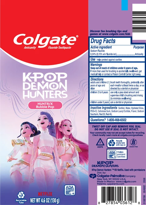 COLGATE KPOP DEMON HUNTERSBUBBLE POP packaging