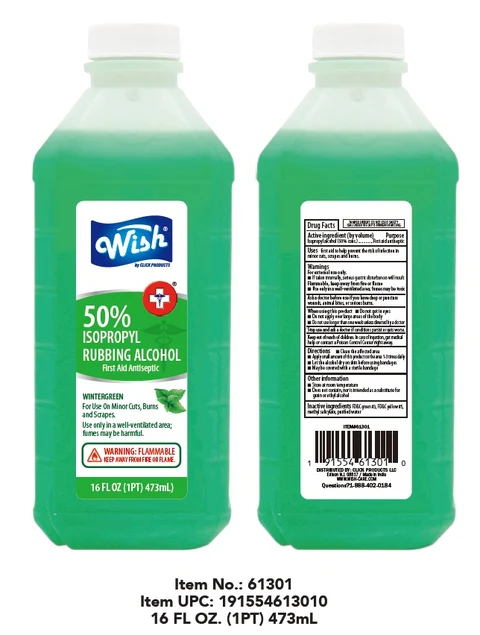 WISH RUBBING ALCOHOL 50% Winter Green 포장