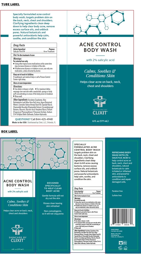 CLIXIT ACNE CONTROL BODY WASH packaging