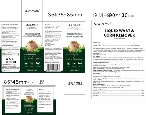 Liquid WART CORN REMOVER packaging