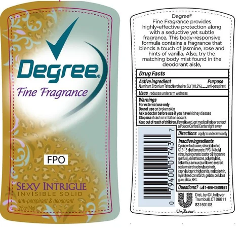 DegreeSexy Intrigue Antiperspirant and Deodorant 포장