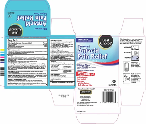 Best Choice Effervescent Antacid Pain Relief 포장