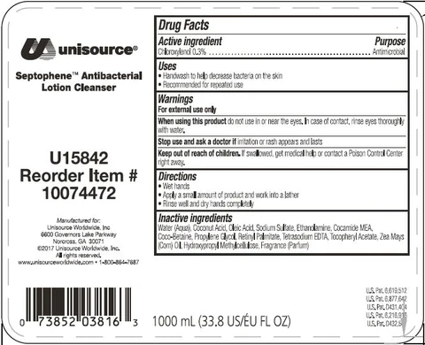 UNISOURCE Septophene Antibacterial Ltion Cleanser 포장