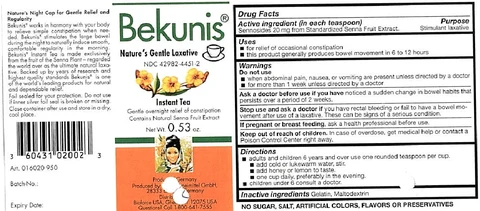 Bekunis Natures Gentle Laxative Instant Tea 포장