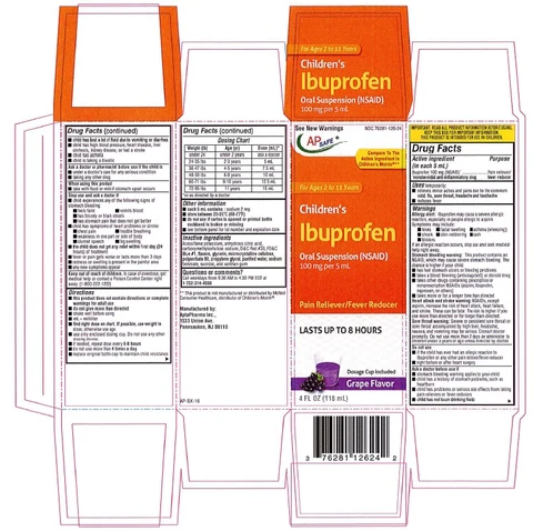 Childrens Ibuprofen Grape packaging