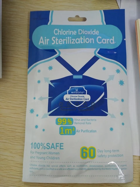 Chlorine Dioxide Air Sterilization Card packaging