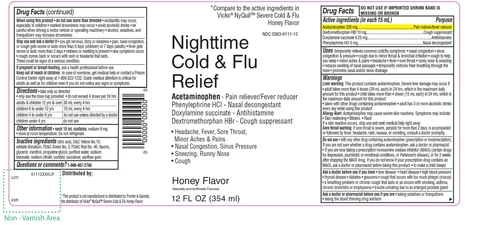 Walgreen Nighttime Cold and Flu packaging