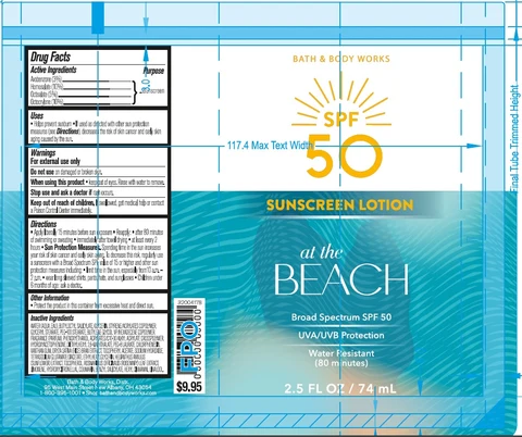 Bath and Body Works SPFAt The Beach 포장