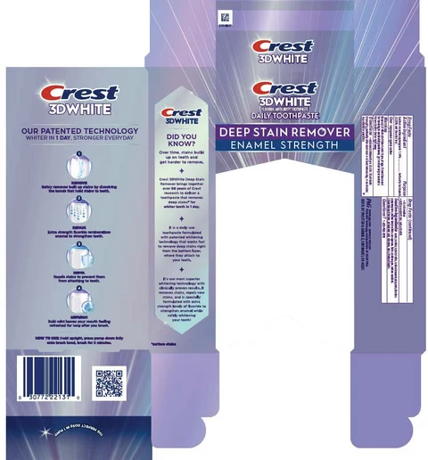 Crest 3D WhiteDeep Stain Remover Enamel Strength 포장