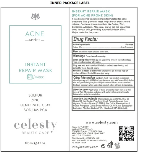 CelestyAcne Series Instant Repair Mask 포장