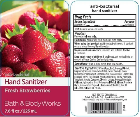 Anti-Bacterial Hand SanitizerFresh Strawberries 포장