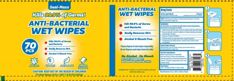 ANTI-BACTERIAL WET WIPES 포장